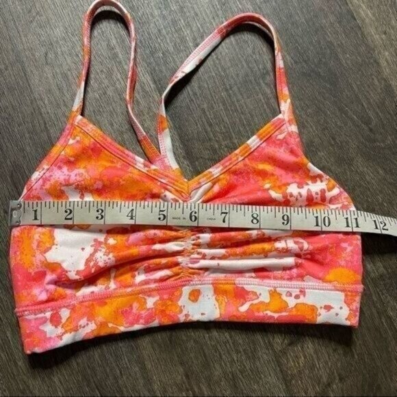 Old Navy Orange & White Light Support Sports Bra Size XS - Picture 5 of 9
